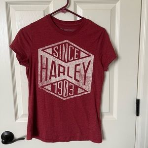 Dusty red Harley Davidson shirt